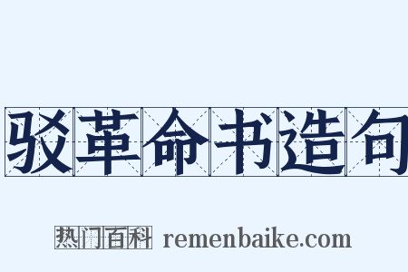 驳革命书造句是什么意思的图片